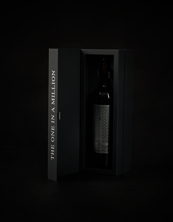 Single bottle of THE ONE IN A MILLION inside presentation box
