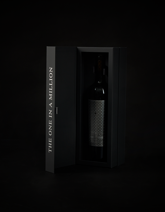 Single bottle of THE ONE IN A MILLION inside presentation box